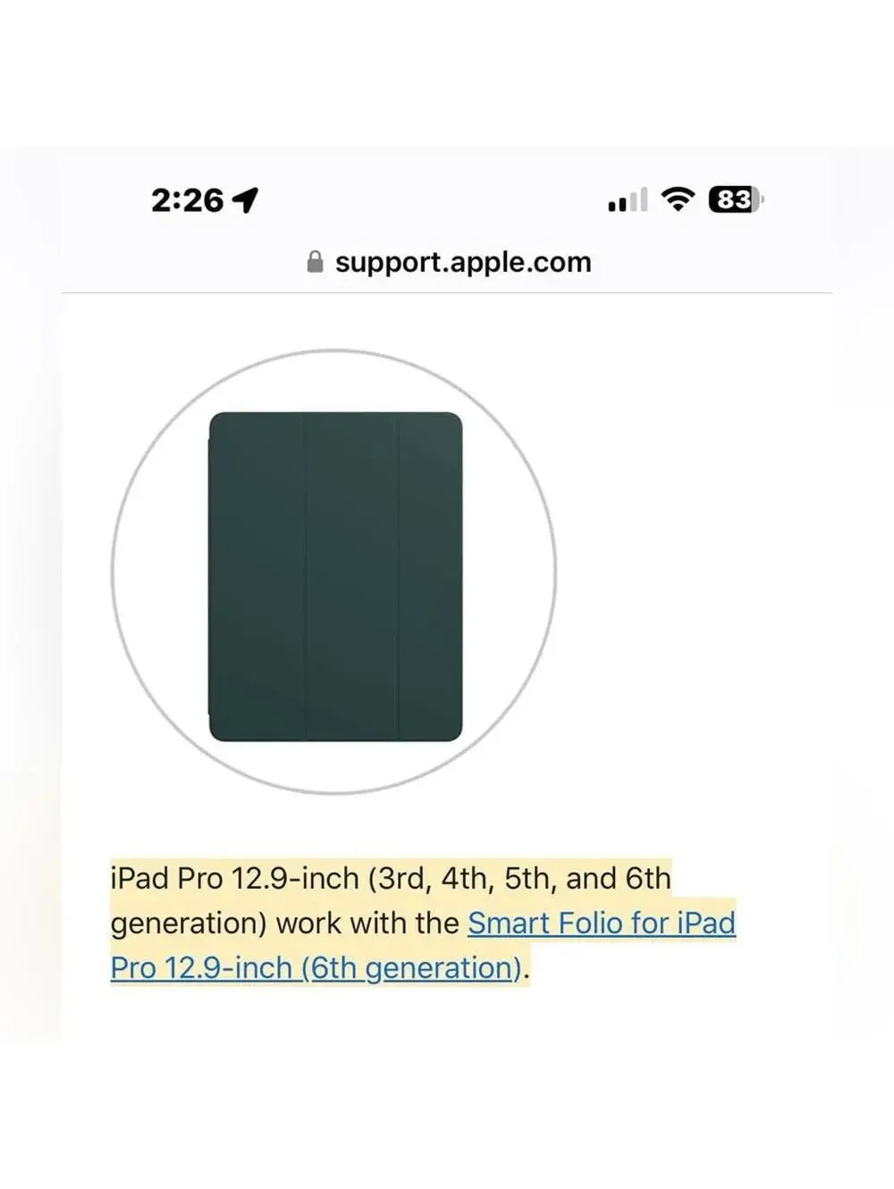 Apple Smart Folio Case Cover Ipad Pro 12.9